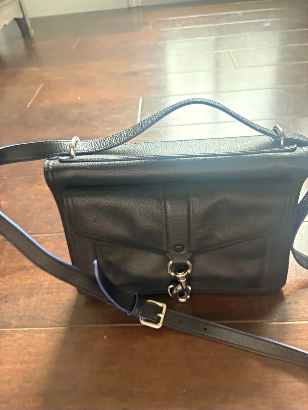 Rebecca Minkoff Black Leather Messenger Crossbody